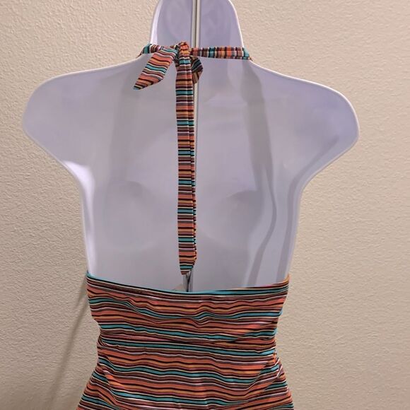 Take 50% OFF- Beach Bump Motherhood Multicolor Halter Top Swimwear, Size-L - Picture 7 of 9